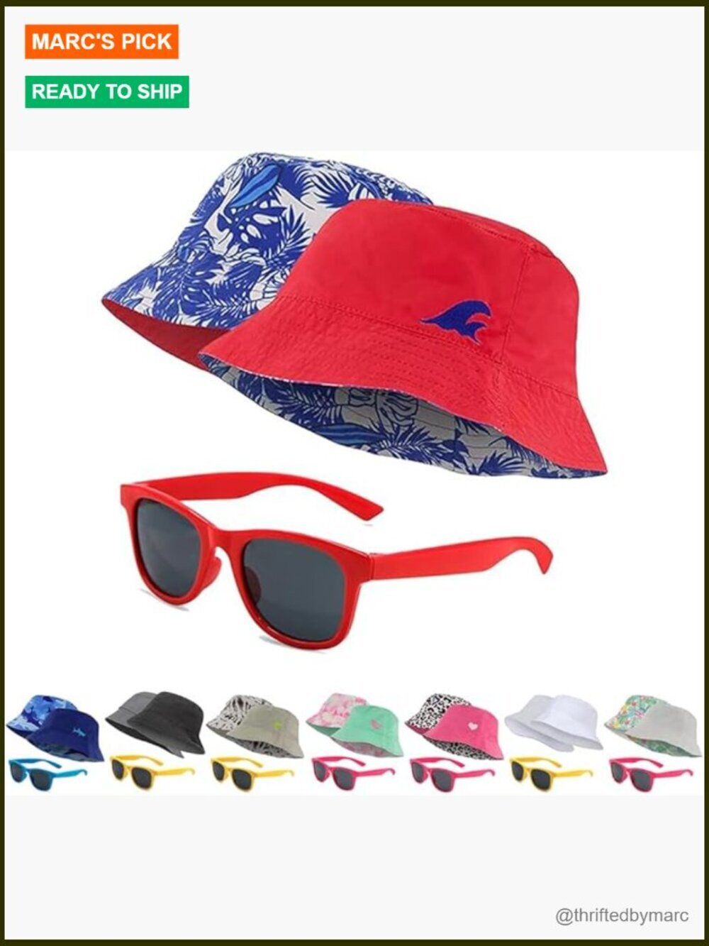 Reversible Bucket Hat for Kids, UPF 50+ Sun Protection